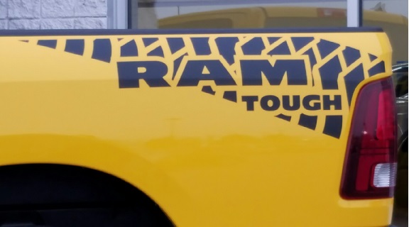 Custom RAM Tough Tire Tread Body Graphics Dodge Truck